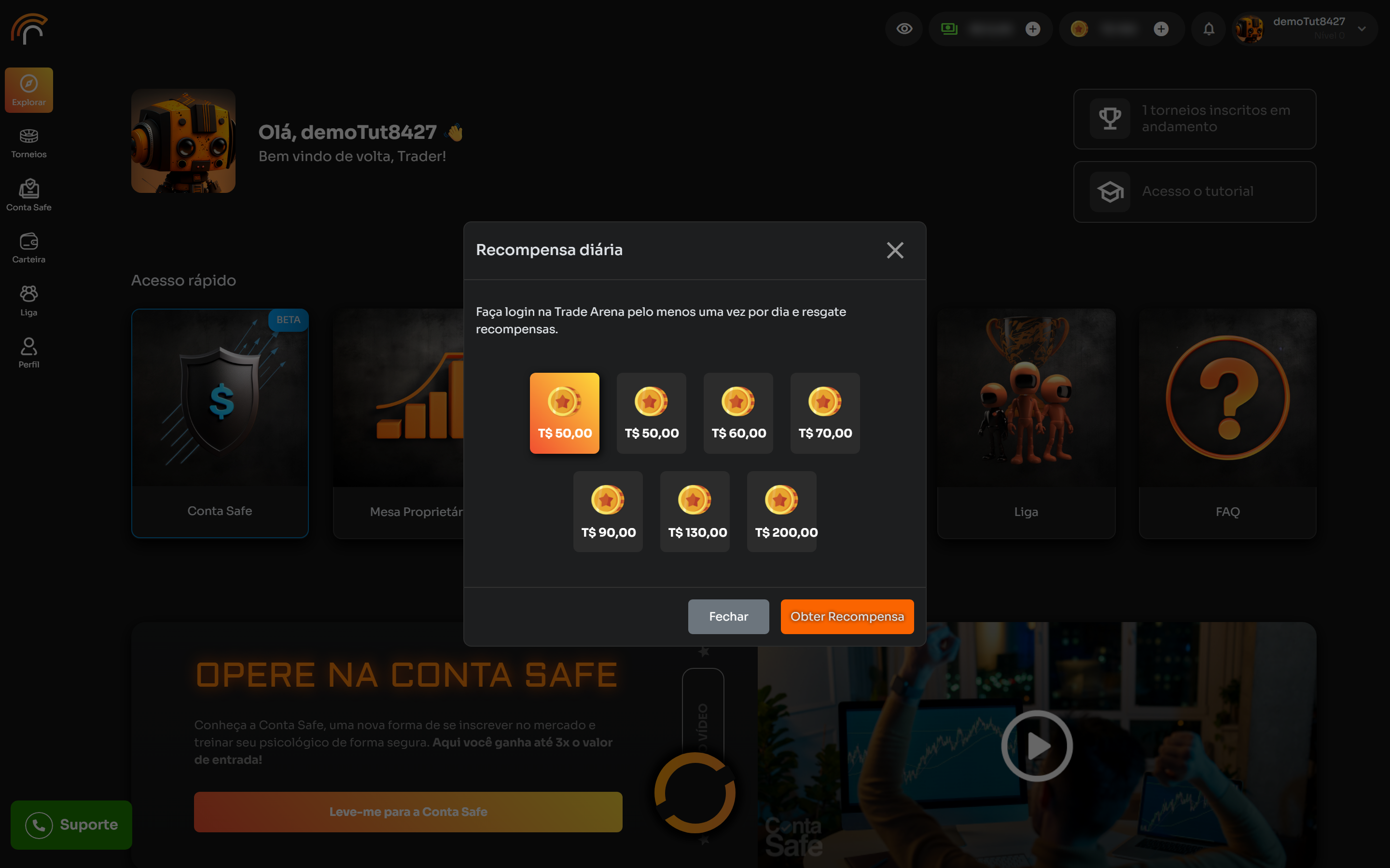 Passo 1: Entre na Arena todo dia